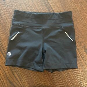 Athleta black mini biker shorts